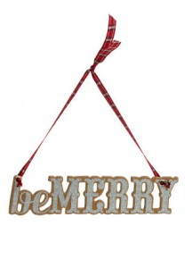 2011 Be Merry Wooden Ornament