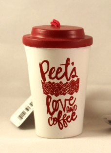 2015 Peet's To Go Cup Front Side Red Top - Copy